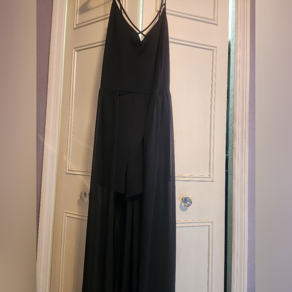 Elegant Black Sleeveless Jumpsuit